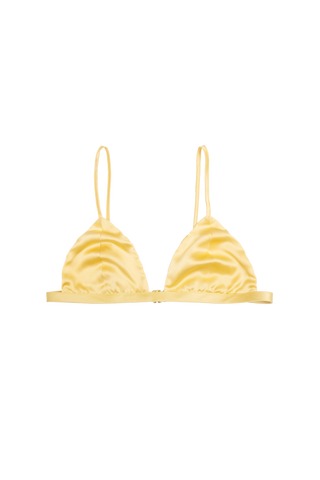 HERTH Ivy triangle bra top in Desert organic silk, handcrafted in Italy and available at ASSOLUTO boutique.